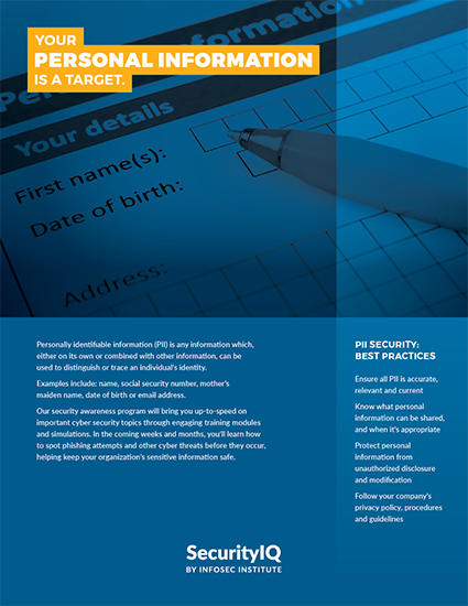 Don't Be a Target: Personal Information