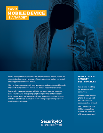 Don't Be a Target: Your Mobile Device
