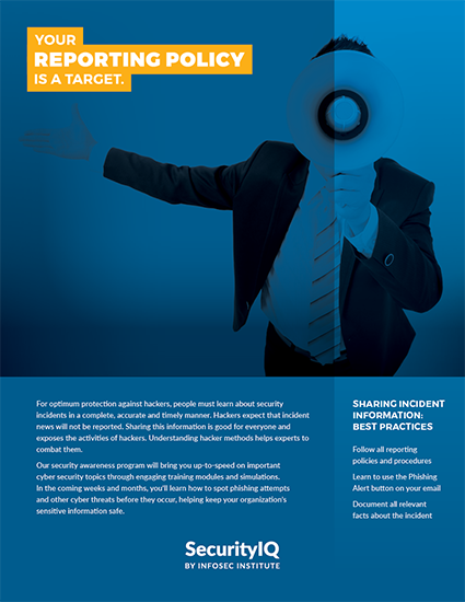 Don't Be a Target: Your Reporting Policy