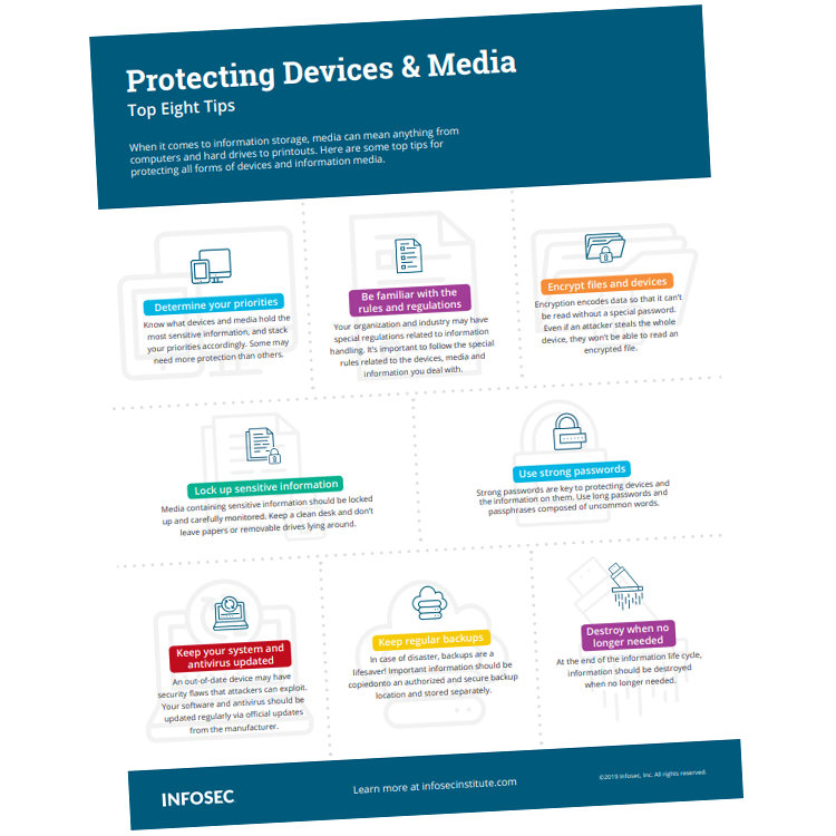 Protecting Devices and Media Infographic