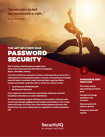The Art of Cyber War: Password Security