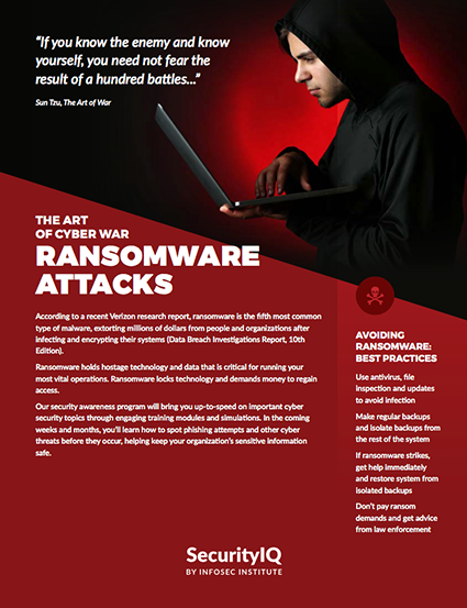 The Art of Cyber War: Ransomware Attacks