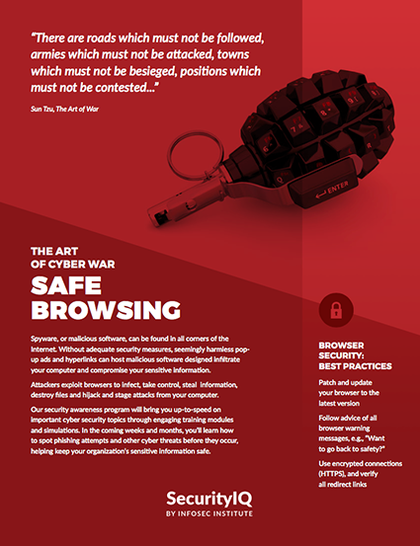 The Art of Cyber War: Safe Browsing Posters