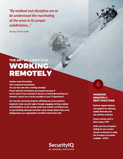 The Art of Cyber War: Working Remotely